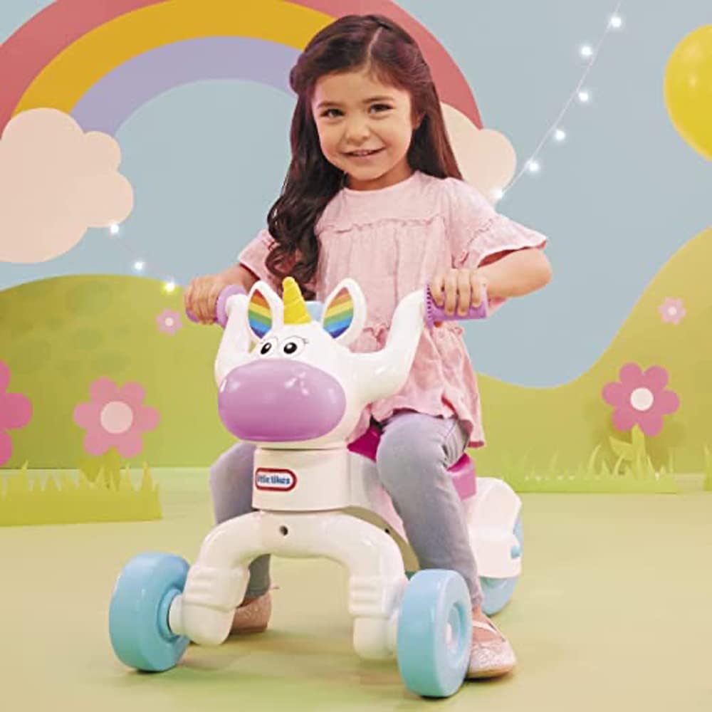 Little Tikes Go & Grow Unicornio Montable para Interiores y Exteriores para Niños Preescolares y Niños Pequeños, Desarrolla Habilidades Motoras, para Niños y Niñas de 1 a 3 Años, Grande