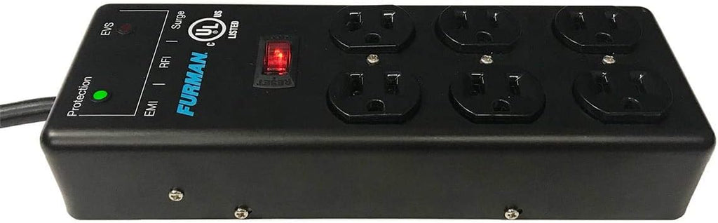 Furman SS-6B-PRO - Protector de sobretensiones de 6 tomas con EVS, 15 A
