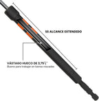 Klein Tools 32940 SAE Juego de Llaves de Tuercas de Impacto Huecas Magnéticas, 6 Piezas Codificadas por Color Llave de Tuercas Hueca de Potencia con Alcance Extendido, 6 Tamaños SAE