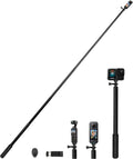 Palo selfie extra largo de 118 pulgadas para Insta360 y iPhone con control