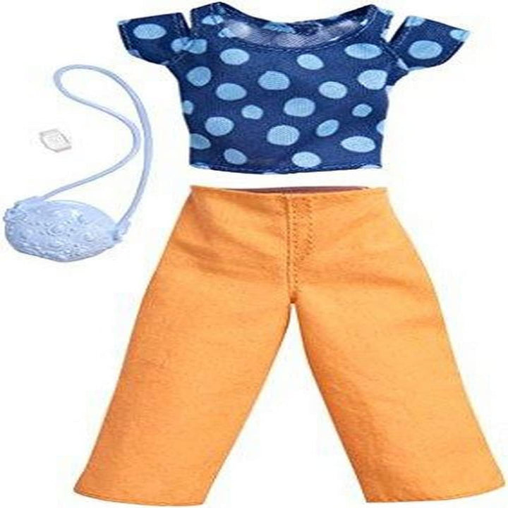 Barbie Fashions - Conjunto completo de top de lunares azules y pant...