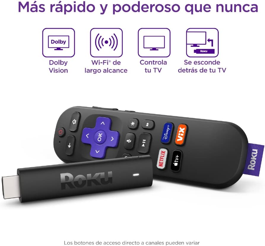 Roku Streaming Stick 4k Última Versión Smart Tv Mandos Voz