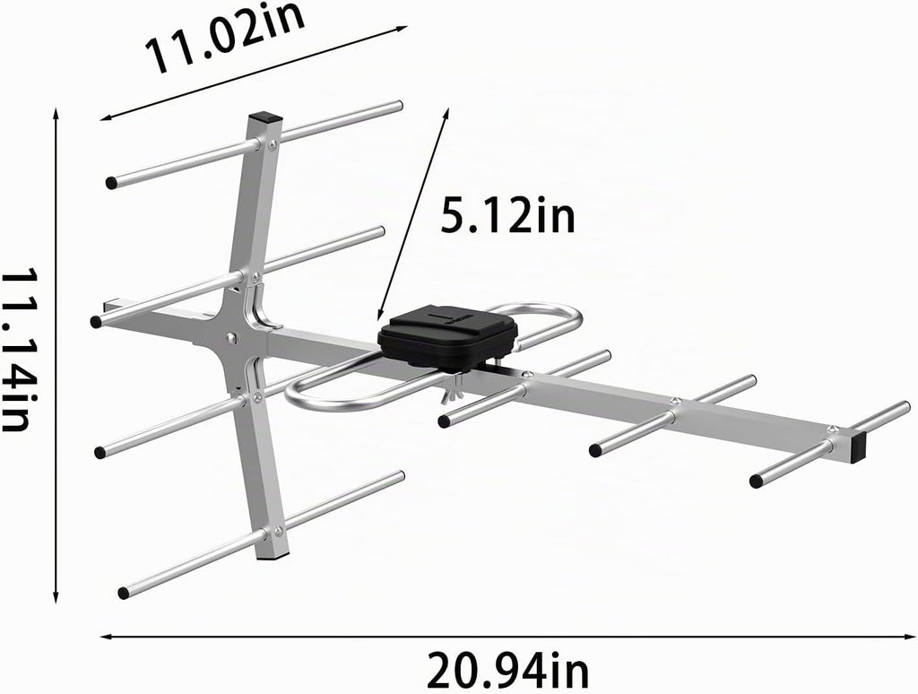 Antena de TV HD satelital Yagi, antena de TV digital al aire libre para