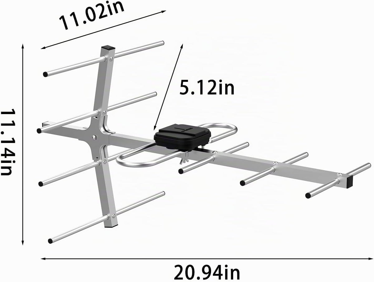 Antena de TV HD satelital Yagi, antena de TV digital al aire libre para