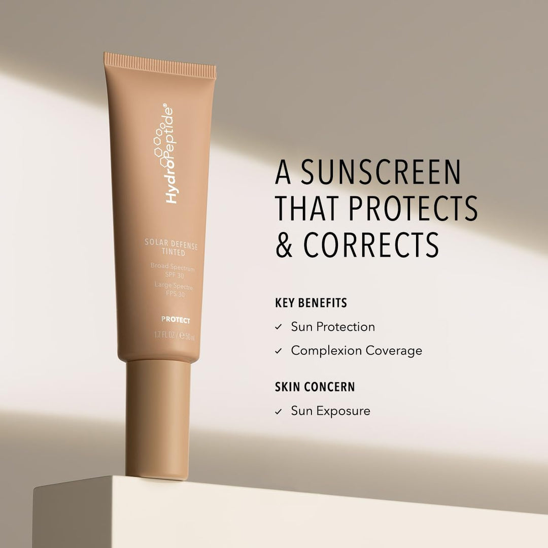 HydroPeptide Solar Defense Face Protector solar, SPF 30 de amplio e...