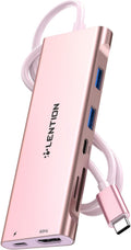 LENTION Hub USB C de cable de 3.3 pies de largo, 4K @60Hz, 100 W PD