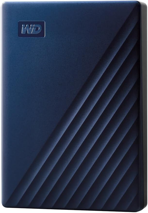WD My Passport de 4 TB para Mac, azul marino, disco duro externo po...