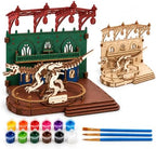 Rompecabezas de tren de vapor de madera 3D pintable para adultos
