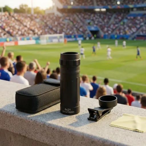 Telescopio monocular óptico HD de 8 x 21 alcance de