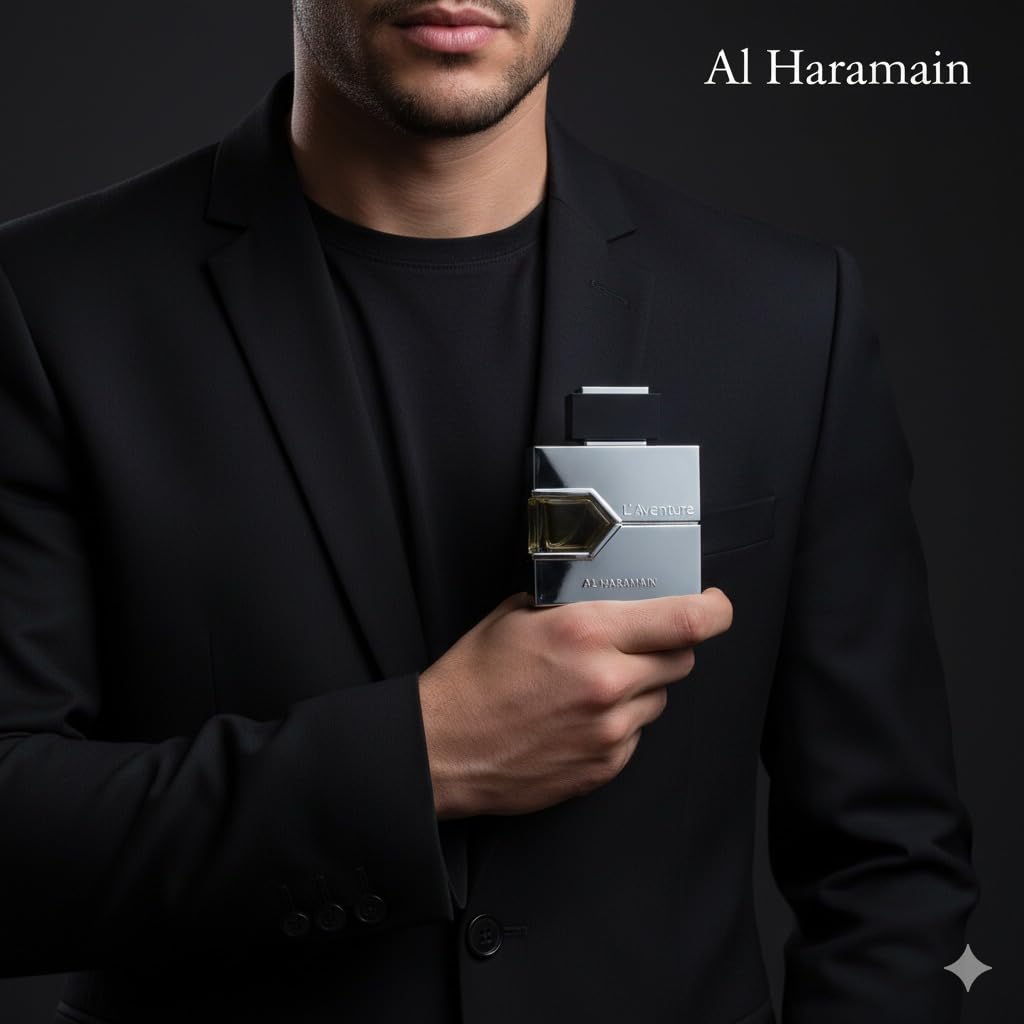 Al Haramain L'aventure Eau De Parfum Spray para Hombre, 3.33 Fl Oz