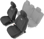 Rough Country - Fundas de asiento delantero de neopreno para Toyota Tacoma (2016-2023) - Impermeables y resistentes a los rayos UV, acolchadas con espuma, juego de fundas de asiento delantero