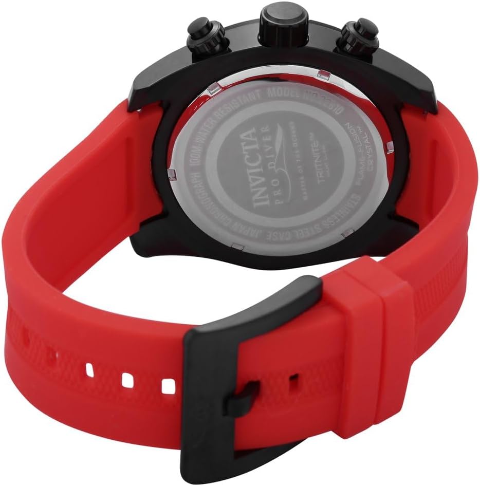 Invicta Reloj de cuarzo rojo con pantalla analógica 22810 Pro Diver para hombre