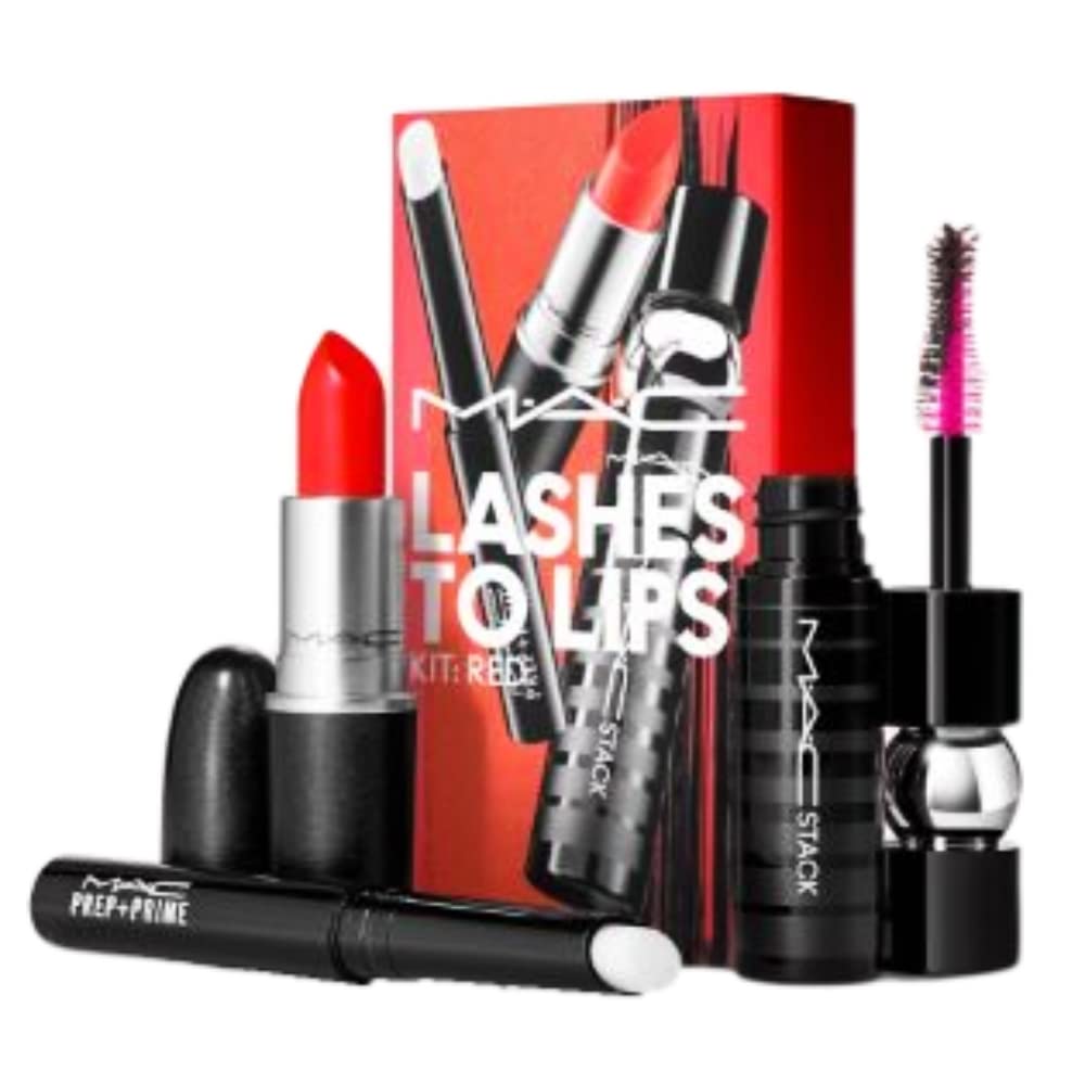 MAC Kit Pestañas a Labios: Rojo
