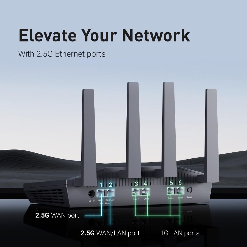 GLiNet GL-MT6000 WiFi 6 Routers de juegos de alta