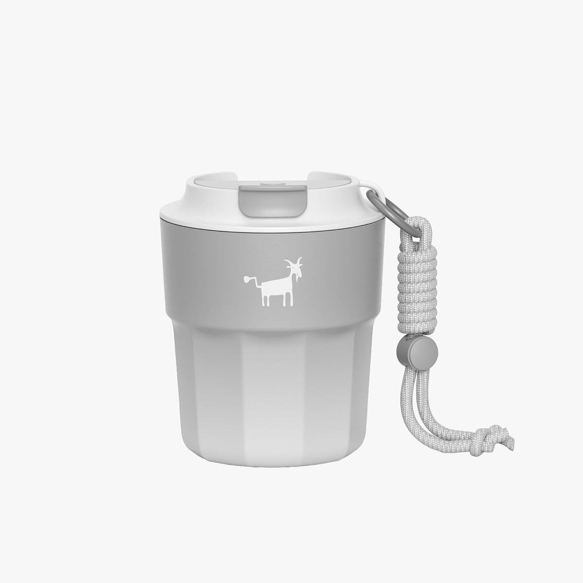 CHEERFUL GOAT Taza de café con forro de cerámica, vaso aislado de viaje de acero inoxidable con forro de cerámica, con tapa, taza a prueba de fugas de 10 onzas para café con agua caliente y fría en