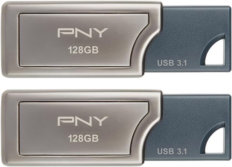 PNY PRO Elite - Unidad flash USB 3.1 de 128 GB, diseño de metal pre...