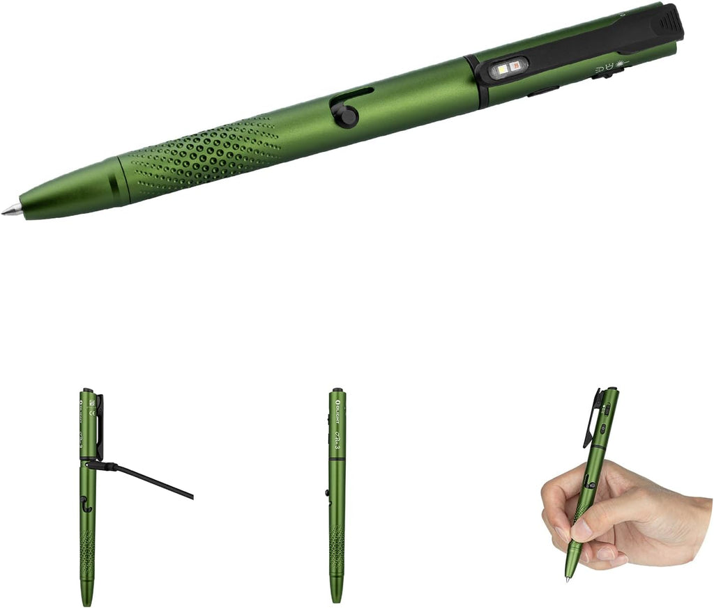OLIGHT O'Pen 3 Pen Light, linterna EDC recargable USB-C, verde OD