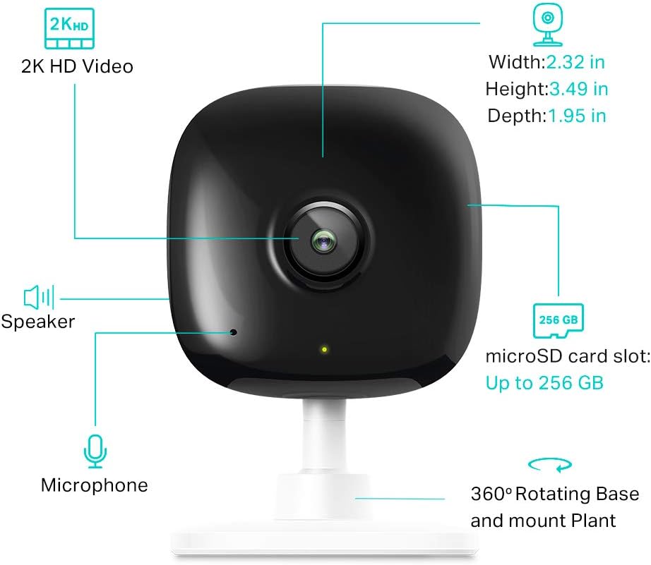 Kasa Smart Cámara de Seguridad Interior 2K QHD, Detección de Person...
