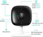 Kasa Smart Cámara de Seguridad Interior 2K QHD, Detección de Person...