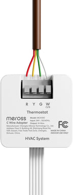 meross Adaptador de cable C para termostato inteligente, requiere cables R Y G, 16 pulgadas