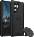 Rokform - Funda ultra resistente para Galaxy S24 + soporte de ventilación magnético doble con agarre súper