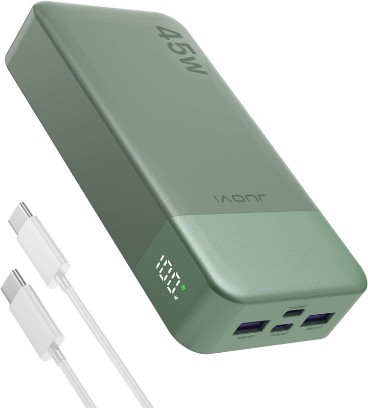 JUOVI J2621 Batería Externa Portátil 20000mAh 45W, Carga Rápida PD...