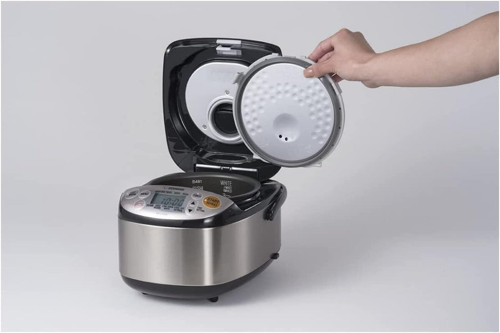 Zojirushi ns-lgc05 X B Micom Arrocera y calentador inoxidable, negro