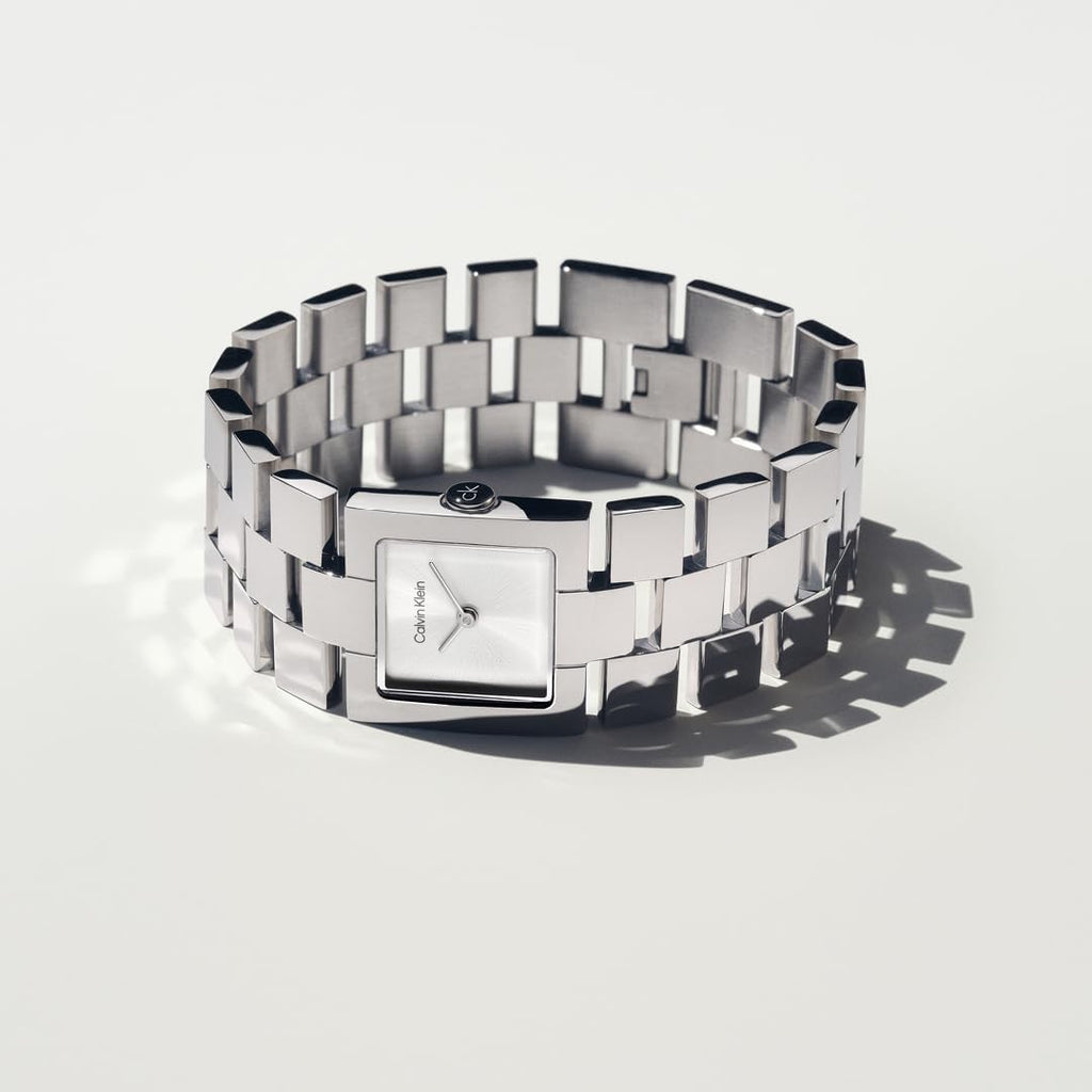 Calvin Klein CK Meridian - Reloj delgado de cuarzo 2H de 0.866 in para mujer, pulsera de acero inoxidable, reloj minimalista y elegante, moda premium, regalo para ella