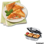 Parrilla para sándwiches Cuisinart, Plateada, WM-SW2N1NAS