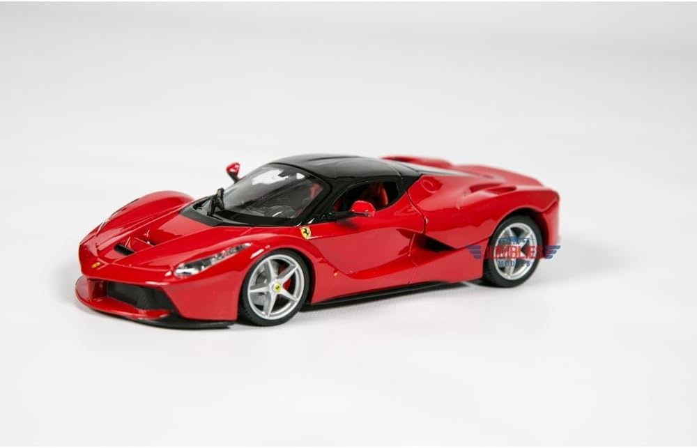 Bburago Vehículo de carrera Ferrari en escala 1:24 moldeado a presión Race and Play LaFerrari (los colores pueden variar)
