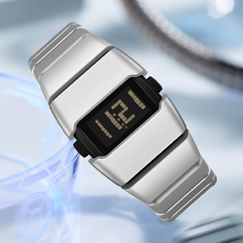 MASTOP Reloj digital único para hombre, reloj de pulsera punk retro