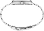 SEIKO SUR527 Reloj de cuarzo para hombre - Colección Essentials - Esfera verde con calendario de fecha, acero inoxidable - Resistente al agua 100M