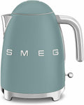 SMEG KLF03 - Hervidor eléctrico de 1,7 L (7 tazas), caldera de agua caliente retro para té y café, hervidor de cocción rápida, apagado automático, tapa abierta suave, base giratoria de 360°
