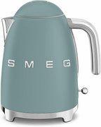 SMEG KLF03 - Hervidor eléctrico de 1,7 L (7 tazas), caldera de agua caliente retro para té y café, hervidor de cocción rápida, apagado automático, tapa abierta suave, base giratoria de 360°