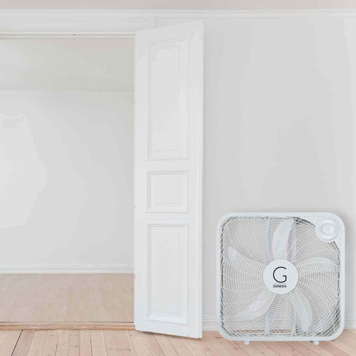 Genesis Ventilador de caja de 20 pulgadas, 3 ajustes, tecnología de...