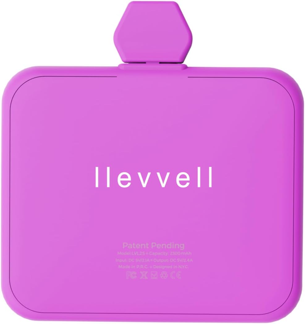 Cargador portátil LLEVVELL Spark para iPhone 17/16/15 USB C 2500mAh Banco de energía, Rosa