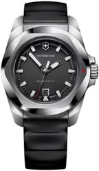 Reloj Victorinox I.N.O.X de cuarzo con esfera negra y correa de goma negra de 41mm - 242028