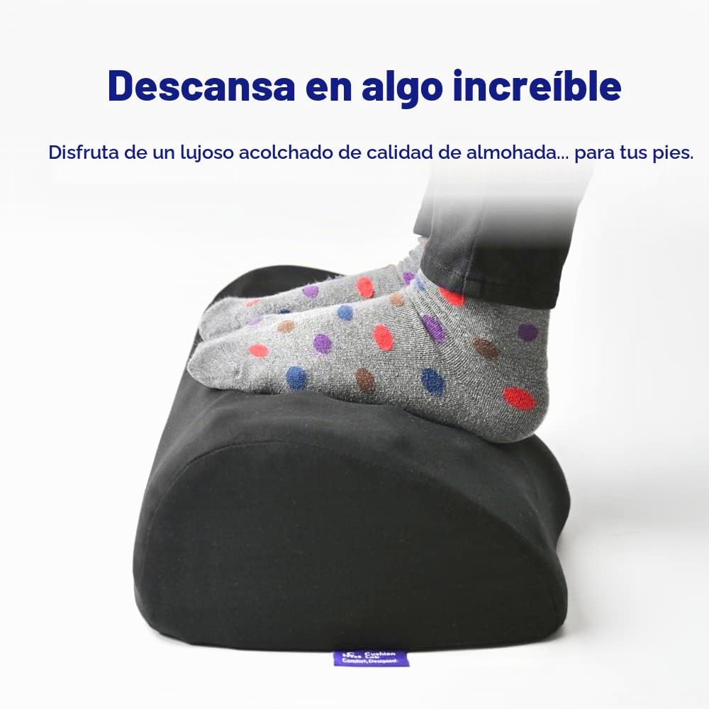 Lámpara C CUSHION LAB Reposapiés ergonómico para debajo del escritorio - Reposapiés de espuma viscoelástica con diseño de cresta de masaje patentado para trabajo, hogar, juegos, computadora, silla de oficina