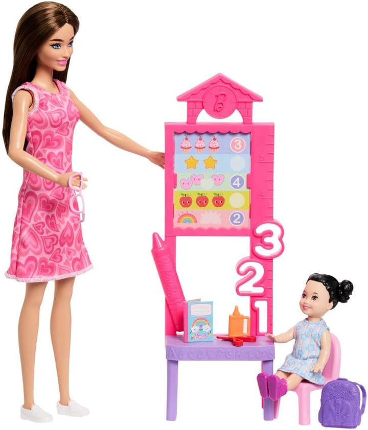 Barbie Juego de profesores de carreras con muñeca de moda