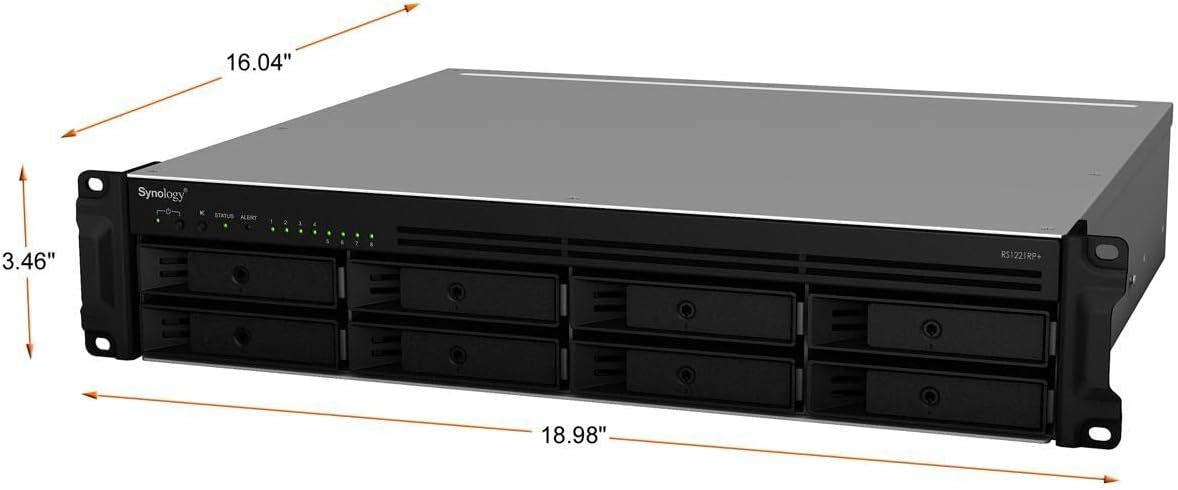 Synology RackStation RS1221RP+ de 8 bahías (sin disco)