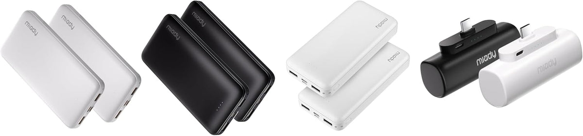 Miady Paquete de 8 cargadores portátiles a granel de 5000mAh + 1000...