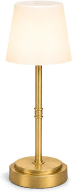 Lámpara Lámpara de mesa LED inalámbrica recargable, lámpara de ducha IP65, dorado