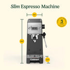 Cuisinart Espresso Bar Slim Coffee Máquina de café expreso, hace bebidas calientes o frías de calidad de café, incluyendo capuchino, lattes y bebidas extraídas en frío