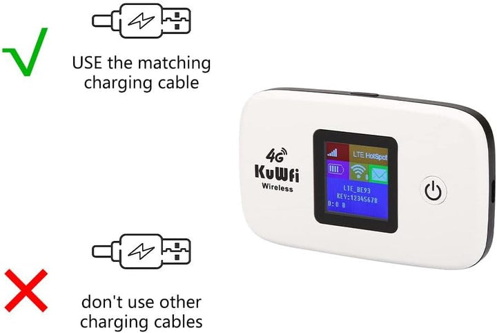 KuWFi Dispositivo de punto de acceso Wi-Fi desbloqueado 4G LTE | Ho...