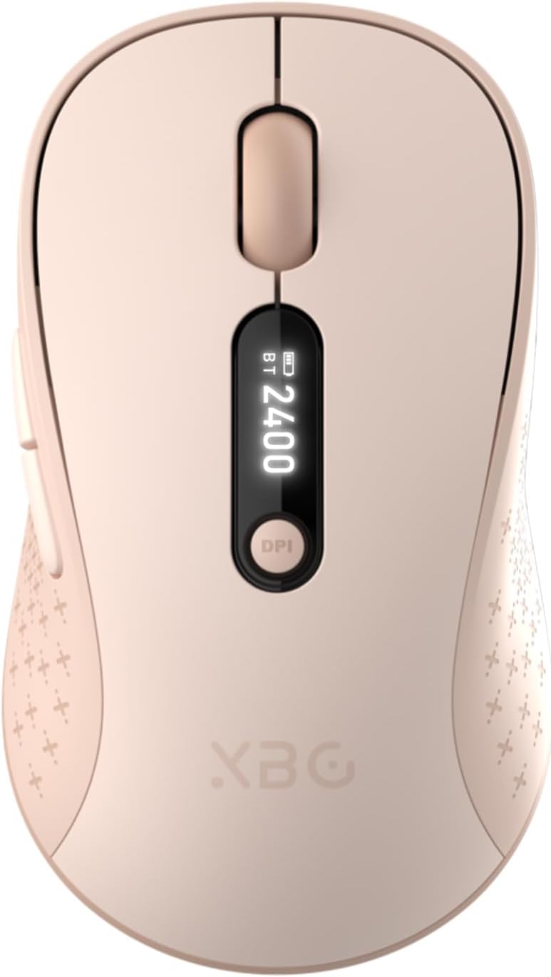 XBG Ratón Bluetooth inalámbrico B15pro, Bluetooth 5.0\/4.0 y 2.4G T...