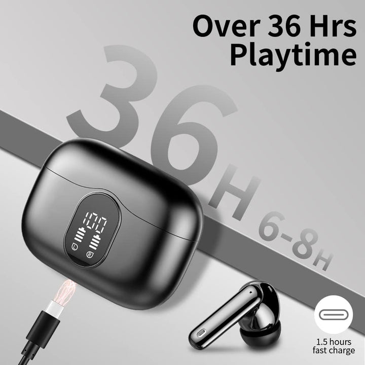 Auriculares inalámbricos, Auriculares Bluetooth 5.4 con graves esté...
