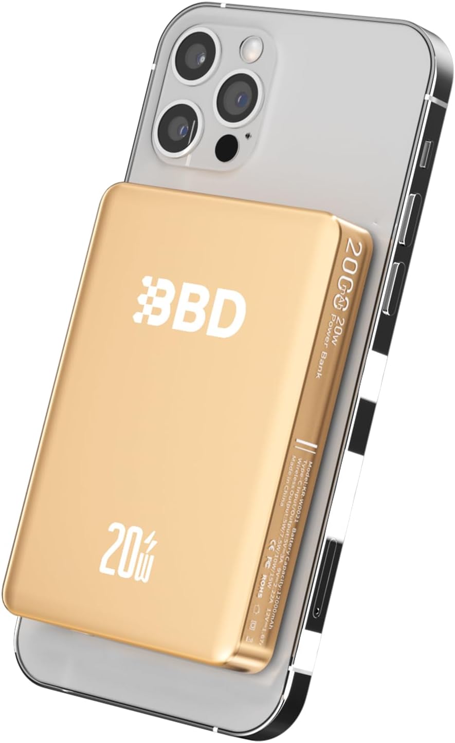 BBD Cargador portátil magnético de 12000 mAh para iPhone, 1 paquete...