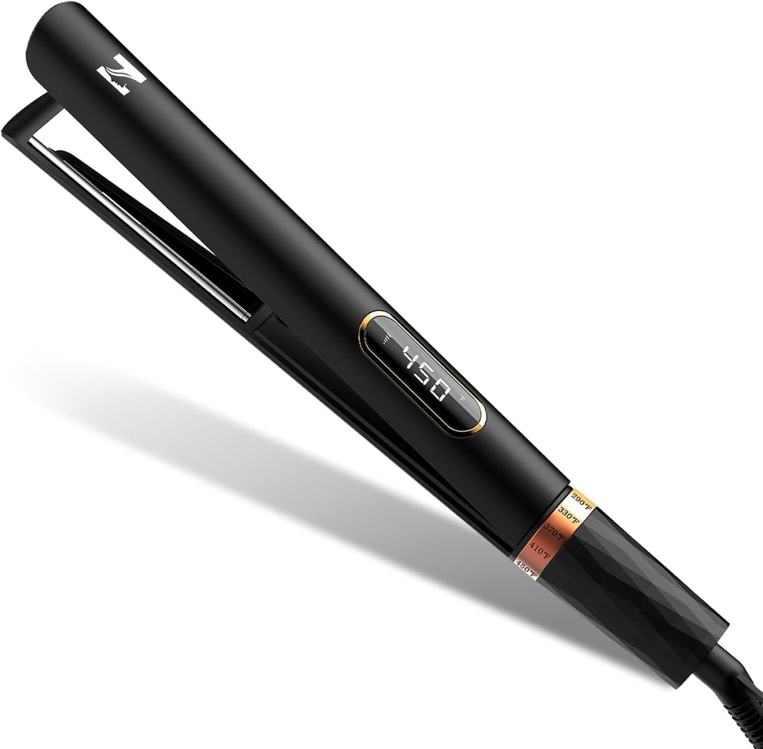 Nicebay Titanium Flat Iron Hair Straightener and Curler 2 in 1,Fast...