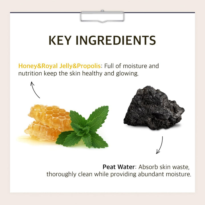 Papa Recipe Bombee - Máscara de hoja de miel negra, 10 hojas, respe...