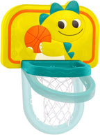 B. toys Red de baloncesto colgante, aro de dinosaurio ajustable